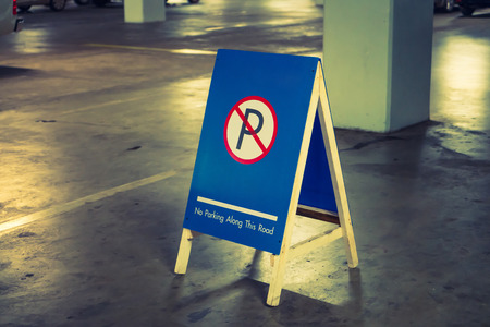 No parking sign  ( Filtered image processed vintage effect. )の写真素材