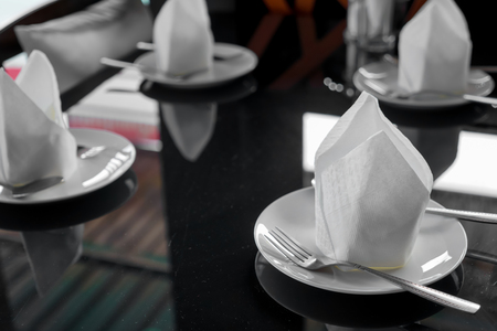 Table set for an event partyの写真素材