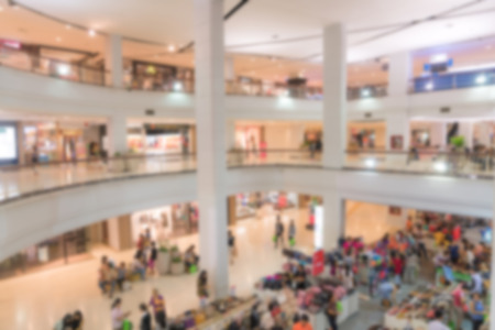 Abstract blur people in shopping centerの写真素材