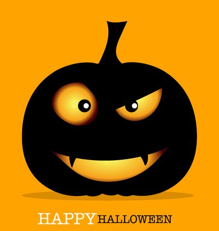 Happy Halloween design background with Halloween pumpkin. Vector illustration.のイラスト素材