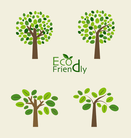 Abstract trees. Vector illustration.のイラスト素材