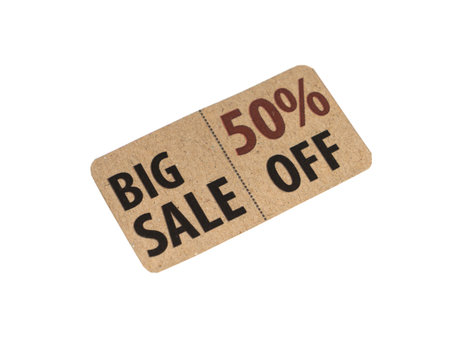 Sale Coupon, voucher, tag. Vintage Style