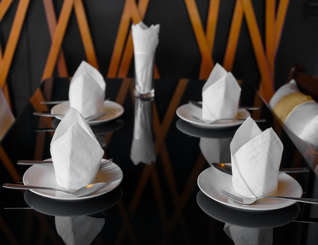 Table set for an event partyの写真素材