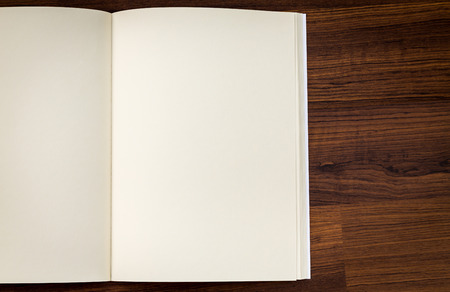 Blank catalog, magazines,book mock up on wood backgroundの写真素材