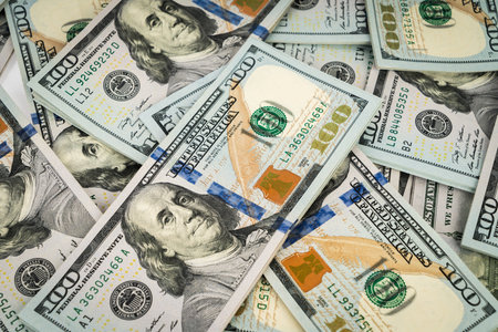 One hundred dollars background.