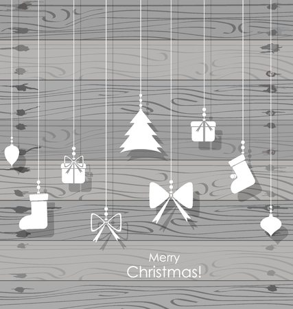 Christmas background with Christmas decorations. Vector illustration.のイラスト素材