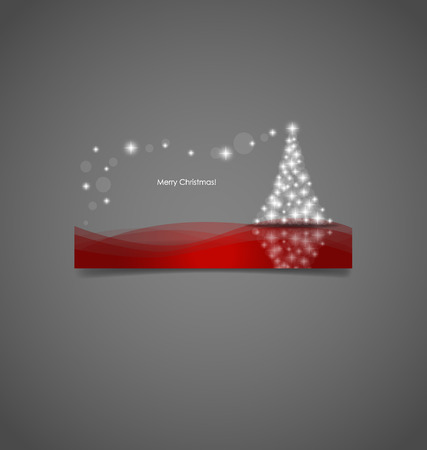 Christmas background with Christmas tree, vector illustration.のイラスト素材