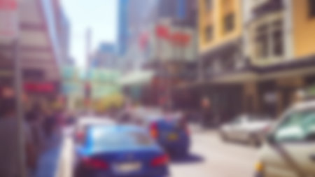 Abstract blur of car on roadの写真素材