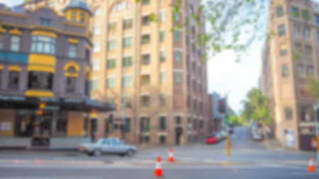 Abstract blur of car on roadの写真素材