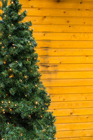 Christmas tree and decorationsの写真素材