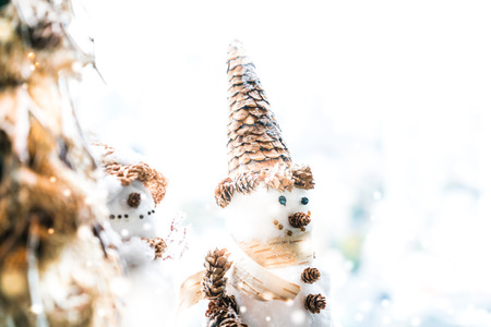 Snow man christmas decorationの写真素材