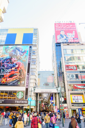 Osaka, Japan - November 30, 2015: Dotonbori entertainment district. Dotonbori is one of the principal tourist destinations in Osaka Japan.のeditorial素材