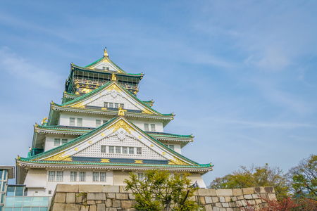 Osaka castle in Osaka Japanのeditorial素材