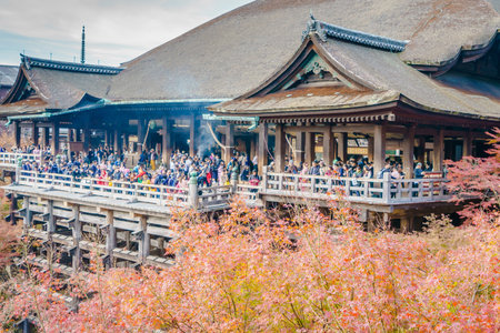 Beautiful Architecture in Kiyomizu-dera Temple Kyoto, Japanのeditorial素材