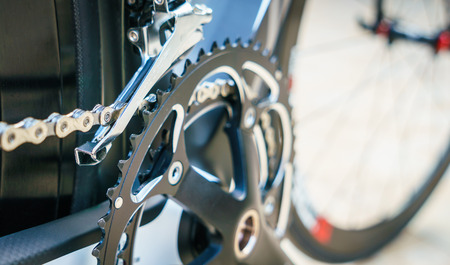 Close up of Bicycle gearsの写真素材