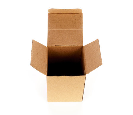 Cardboard boxes isolated on white background