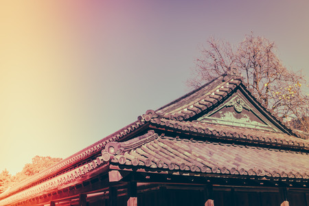 Beautiful  Imperial Palace in Tokyo, japan  ( Filtered image processed vintage effect. )のeditorial素材
