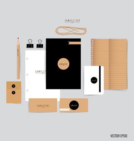 Paper, catalog, magazines, book mock up. Vector illustration.のイラスト素材