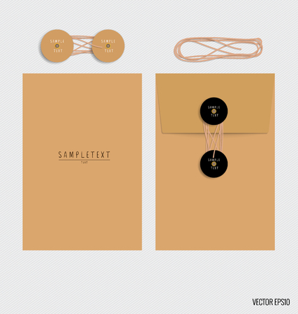 Brown envelopes. Vector illustration.のイラスト素材
