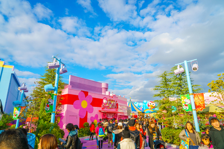 OSAKA, JAPAN - December 1, 2015: Universal Studios Japan (USJ). According to 2014 Theme Index Global Attraction Attendance Report, USJ is ranked fifth among the top 25 amusement parks worldwide.のeditorial素材