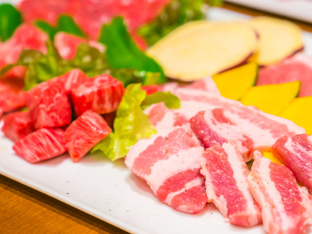 Raw fresh beefの写真素材
