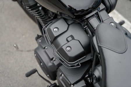 Close up of vintage Motorcycle