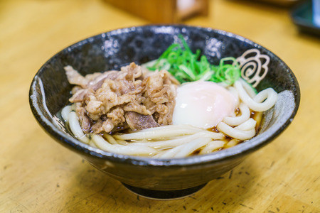 Japanese ramen noodle on tableの写真素材