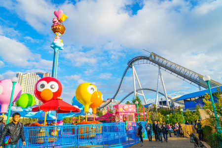 OSAKA, JAPAN - December 1, 2015: Universal Studios Japan (USJ). According to 2014 Theme Index Global Attraction Attendance Report, USJ is ranked fifth among the top 25 amusement parks worldwide.のeditorial素材