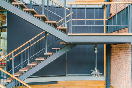 Interior wood stairsのeditorial素材