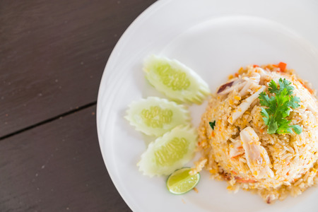 Rice with squidの写真素材