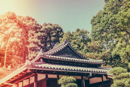 Beautiful  Imperial Palace in Tokyo, japan  ( Filtered image processed vintage effect. )のeditorial素材