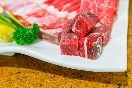 Raw fresh beefの写真素材