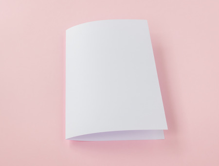 Bifold white template paperの写真素材