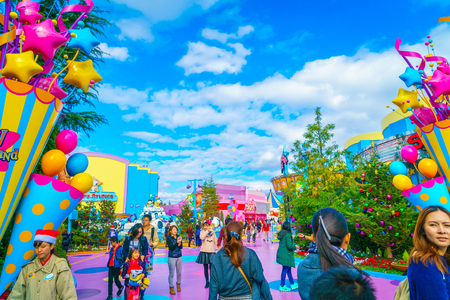 OSAKA, JAPAN - December 1, 2015: Universal Studios Japan (USJ). According to 2014 Theme Index Global Attraction Attendance Report, USJ is ranked fifth among the top 25 amusement parks worldwide.のeditorial素材