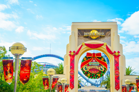 OSAKA, JAPAN - December 1, 2015: Universal Studios Japan (USJ). According to 2014 Theme Index Global Attraction Attendance Report, USJ is ranked fifth among the top 25 amusement parks worldwide.のeditorial素材