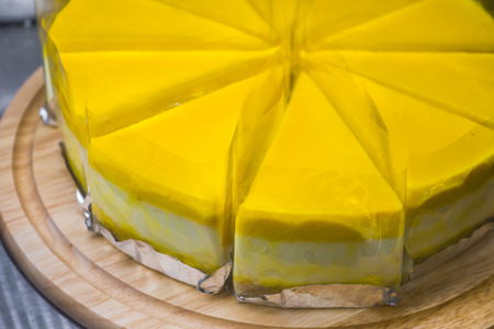 Homemade pumpkin cheesecakeの写真素材