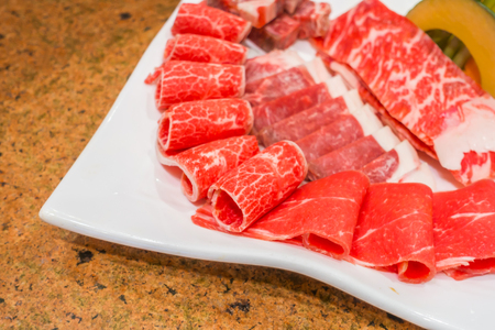 Raw fresh beefの写真素材