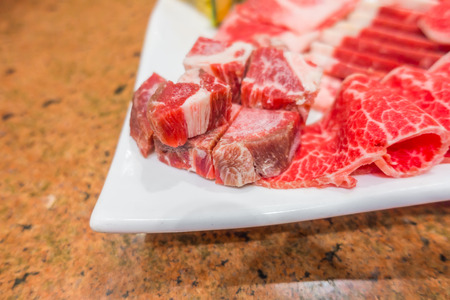 Raw fresh beefの写真素材