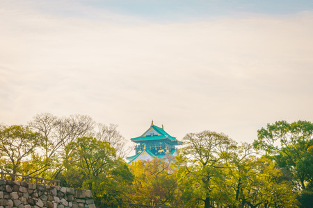 Osaka castle in Osaka Japanのeditorial素材