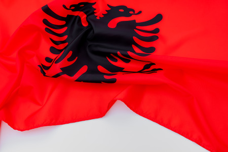 Flags of Albaniaの写真素材