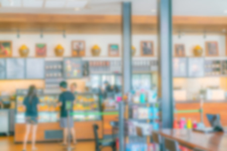 Coffee shop blur backgroundの写真素材