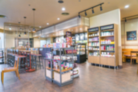 Coffee shop blur backgroundの写真素材