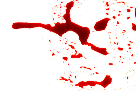 Halloween concept : Blood splatter on white backgroundの写真素材