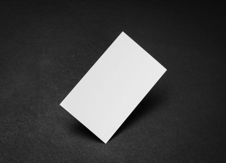 Business cards on black backgroundの写真素材
