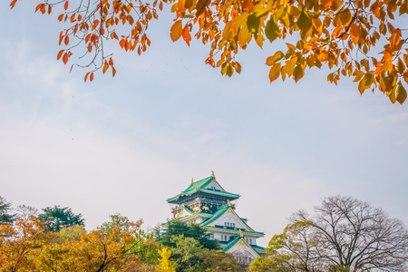Osaka castle in Osaka Japanのeditorial素材