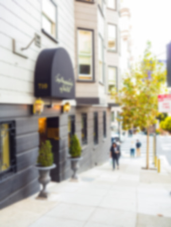 Abstract blur of San Francisco streetの写真素材