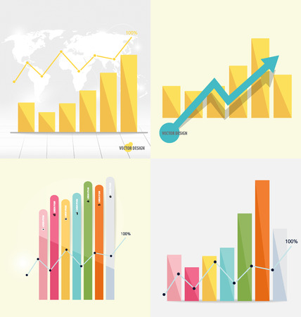 Modern design graph. Business graph to success, can use for business concept. Vector illustrationのイラスト素材