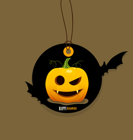 Happy Halloween. Sale Coupon, voucher and tag. Vector illustration.のイラスト素材
