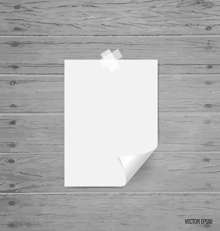 Blank white papers, ready for your message. Vector illustration.のイラスト素材