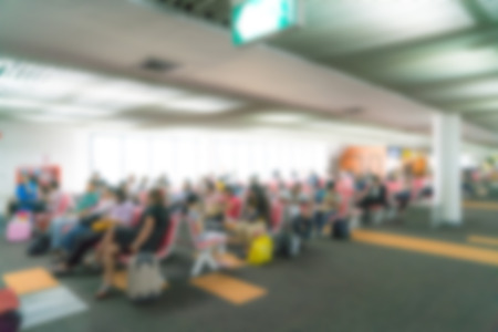 Abstract blur passenger in the airportの写真素材